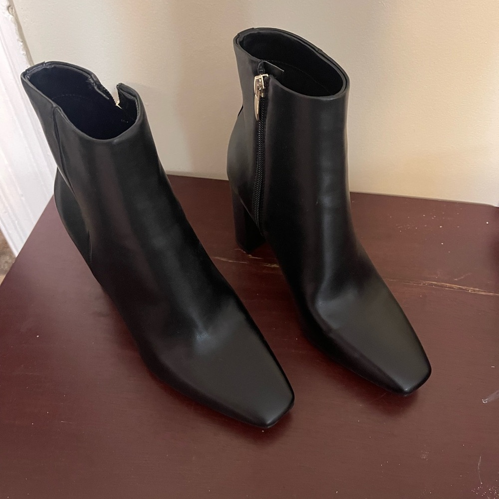 Nine West Sleek Black Ankle Booties